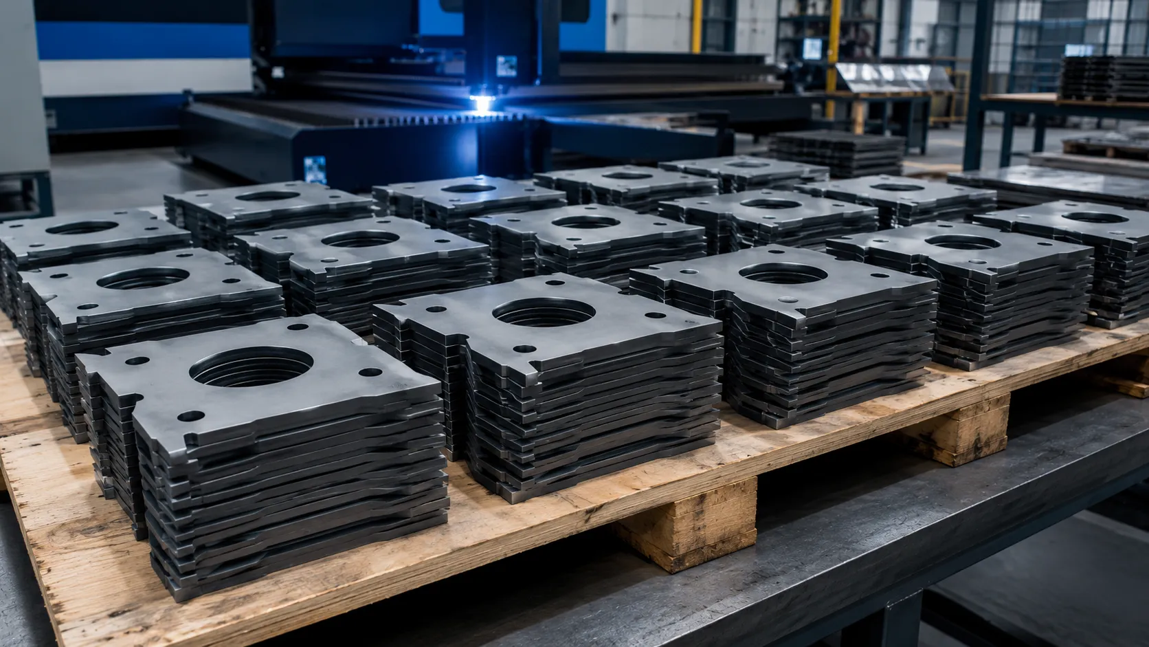Seri üretilmiş metal parçalar